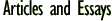 Articles and Essays (in Italian)